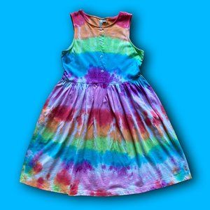 rainbow tie-dye dress